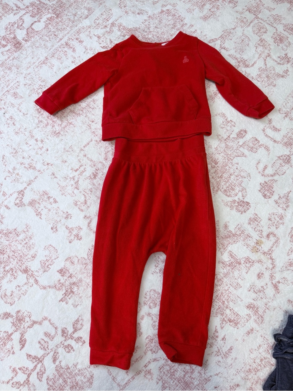 GAP Red Toddler Matching Sweatshirt & Pants Set
